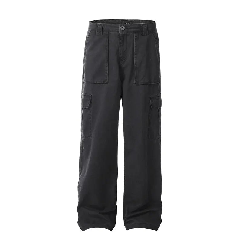 Men's Vintage Wash Loose Straight Leg Pants - Nyaabs