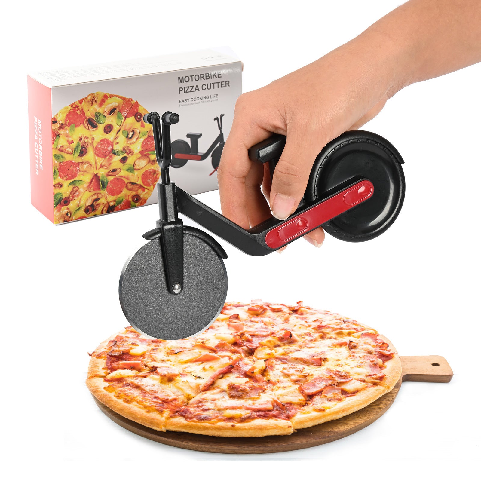 Creative Stainless Steel Pizza Wheel Rolling Dough Cutter Pasta Cookie Fondant Cutter Kitchen Baking Cooking Accessories - Nyaabs