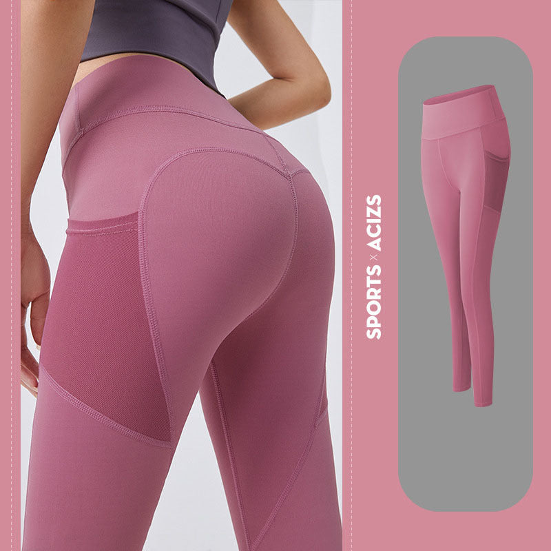 Yoga Pants Women With Pocket Leggings Sport Girl Gym Leggings Women Tummy Control Jogging Tights Female Fitness Pants - Nyaabs