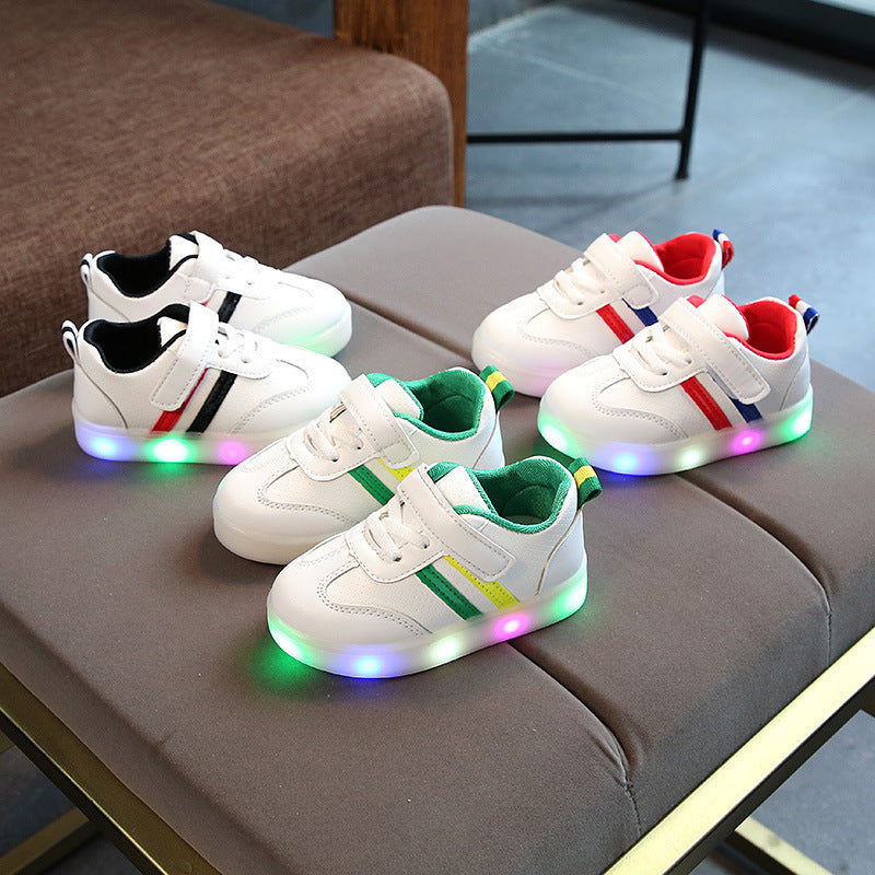 Kimmy White LED Sneakers Shoes - Nyaabs