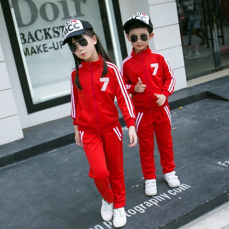 Parent-child Fashion Sports Suit Three Family Wear Team Activity Suit - Nyaabs