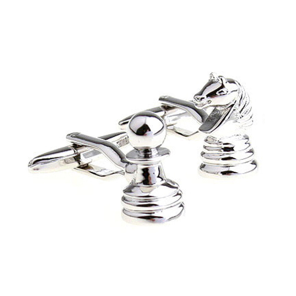 Men Gentleman French Chess Cufflinks - Nyaabs