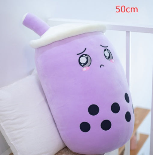 Cute Fruit Drink Plush Stuffed Soft Strawberry Milk Tea Plush Boba Tea Cup Toy Bubble Tea Pillow Cushion Kids Gift - Nyaabs