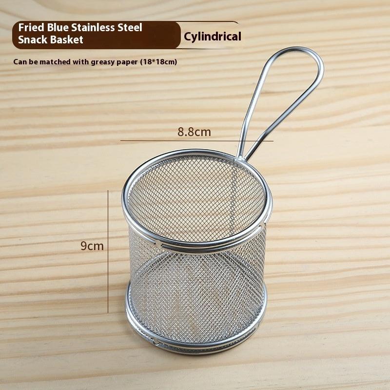 304 Stainless Steel Chips Basket Mini Frying Basket - Nyaabs