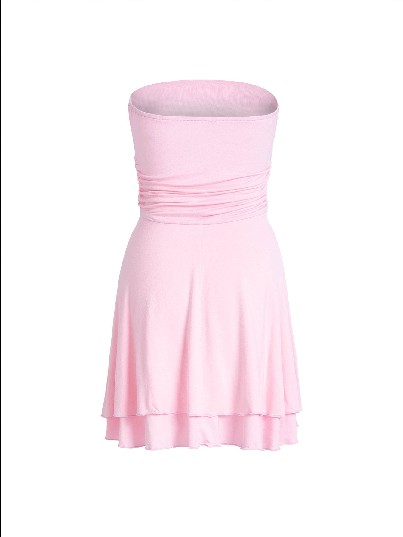 Y2K Tube-top Short Dress Summer Sexy Pleated Tight Dresses For Womens Clothing - Nyaabs