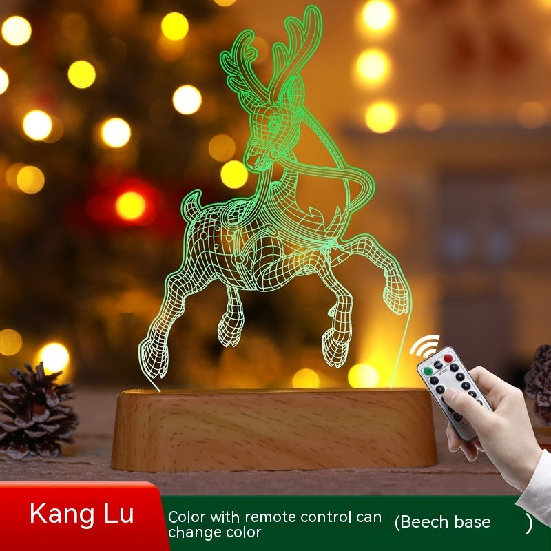 Christmas Decoration 3D Lamp Acrylic LED Night Lights New Year Valentines Day Christmas Kids Gift Christmas Ornaments nyaabs.com