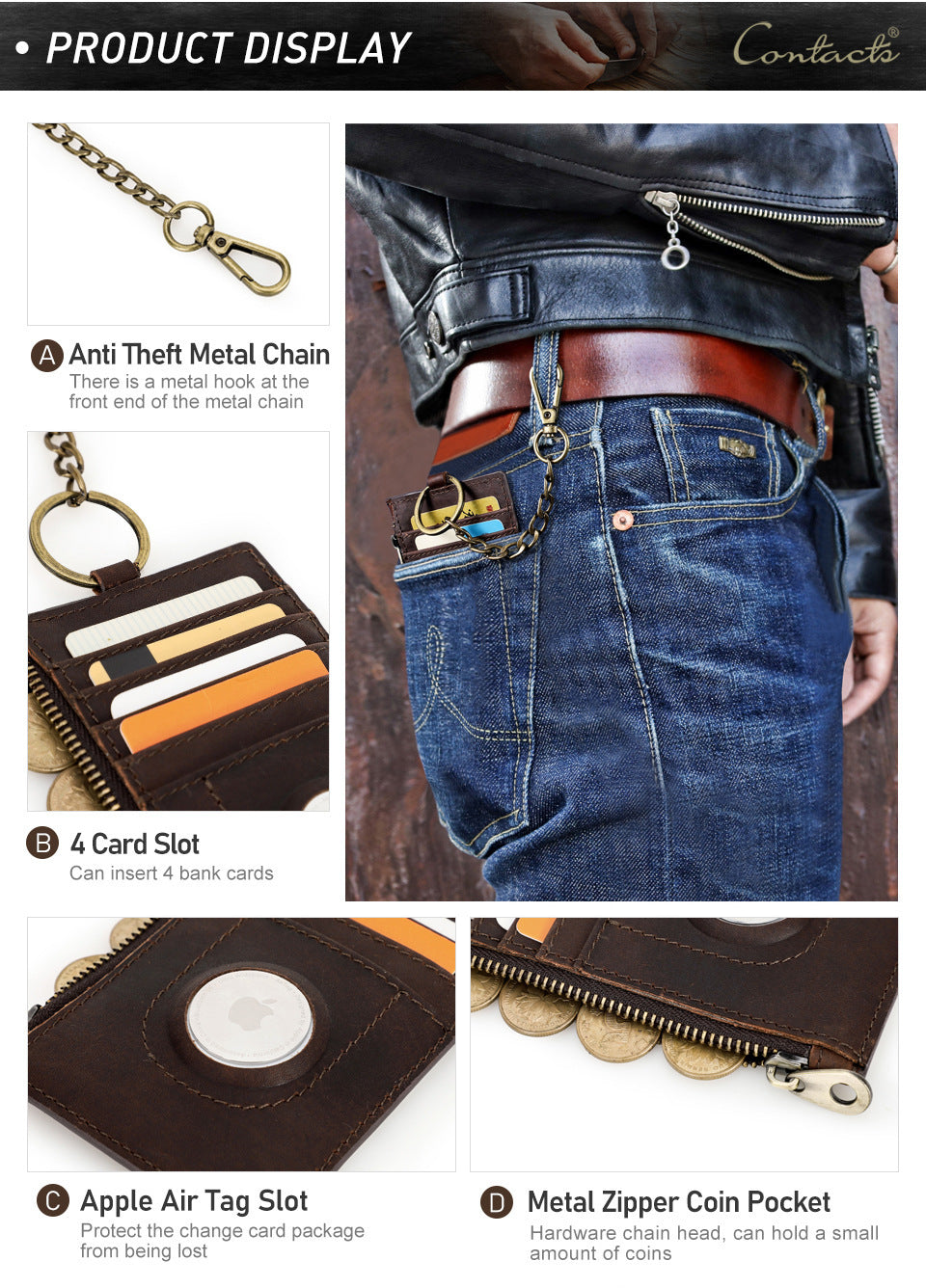 Tracker Crazy Horse Cowhide Card Pack - Nyaabs