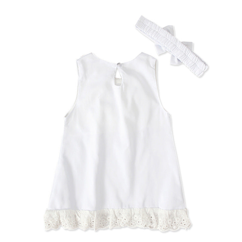 Girls baby sleeveless bow skirt - Nyaabs