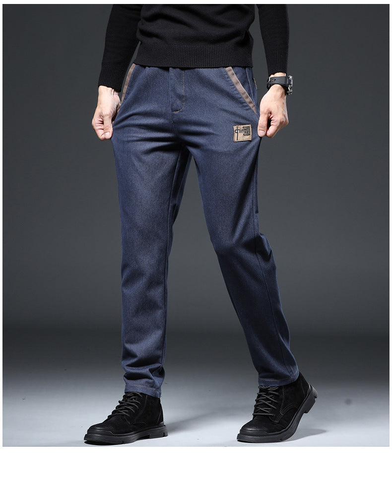 Embroidery Trend Slim Straight Pants Men - Nyaabs