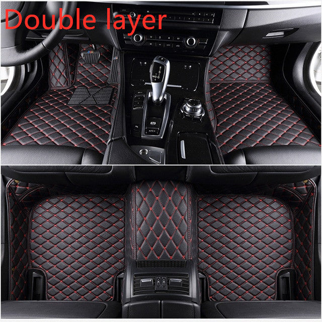 Fully Surrounded Car Leather Floor Mat Pad All Weather Protection - Nyaabs