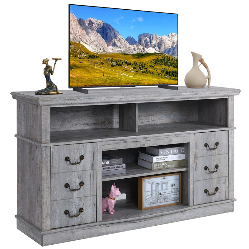 Well-designed TV Cabinet Vintage Home Living Room Wood TV Stand For TVs Modern Entertainment Center Farmhouse TV Storage Cabinet - Nyaabs