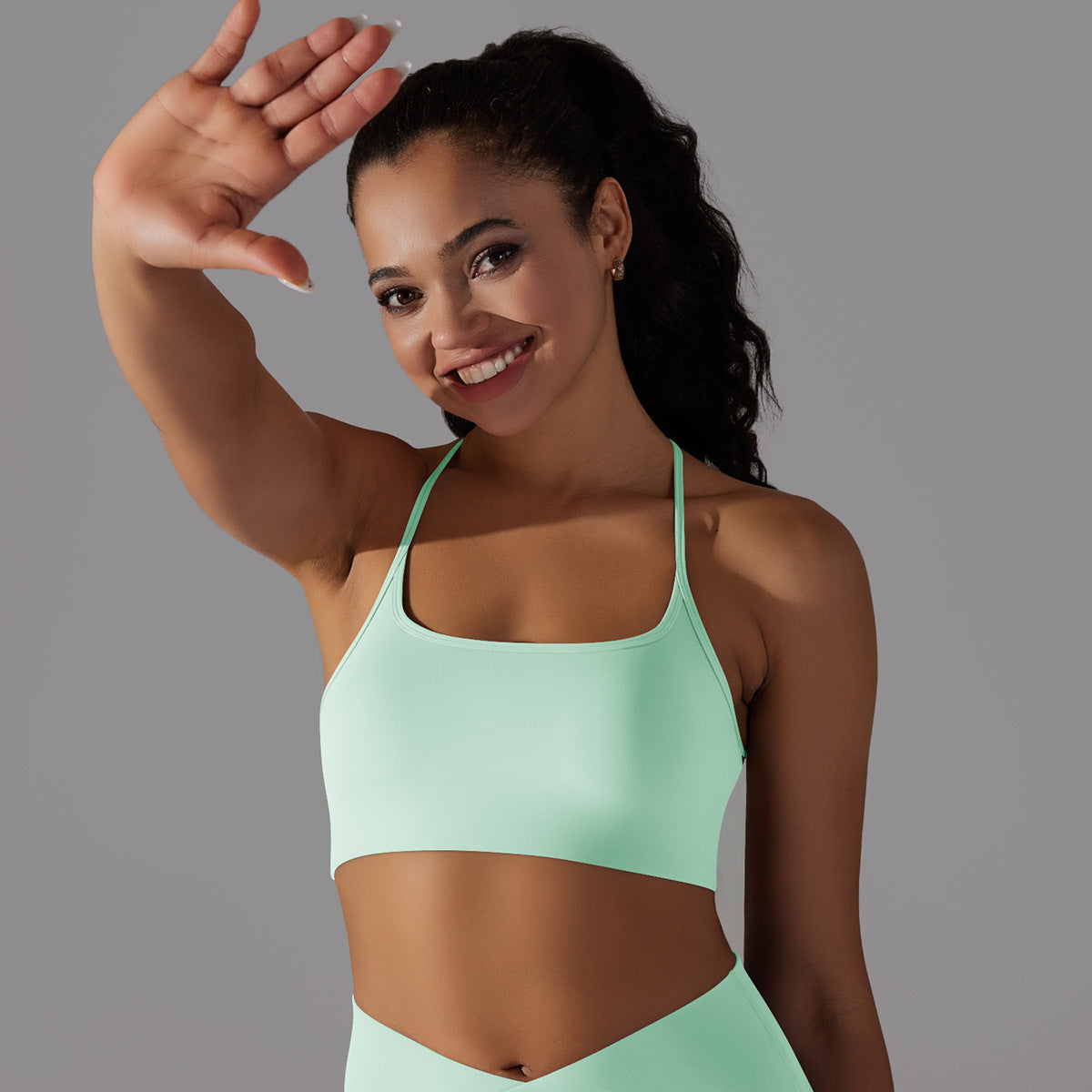 Women's Nylon Brushed Cross Sports Underwear Fitness Yoga Wear Vest - Nyaabs