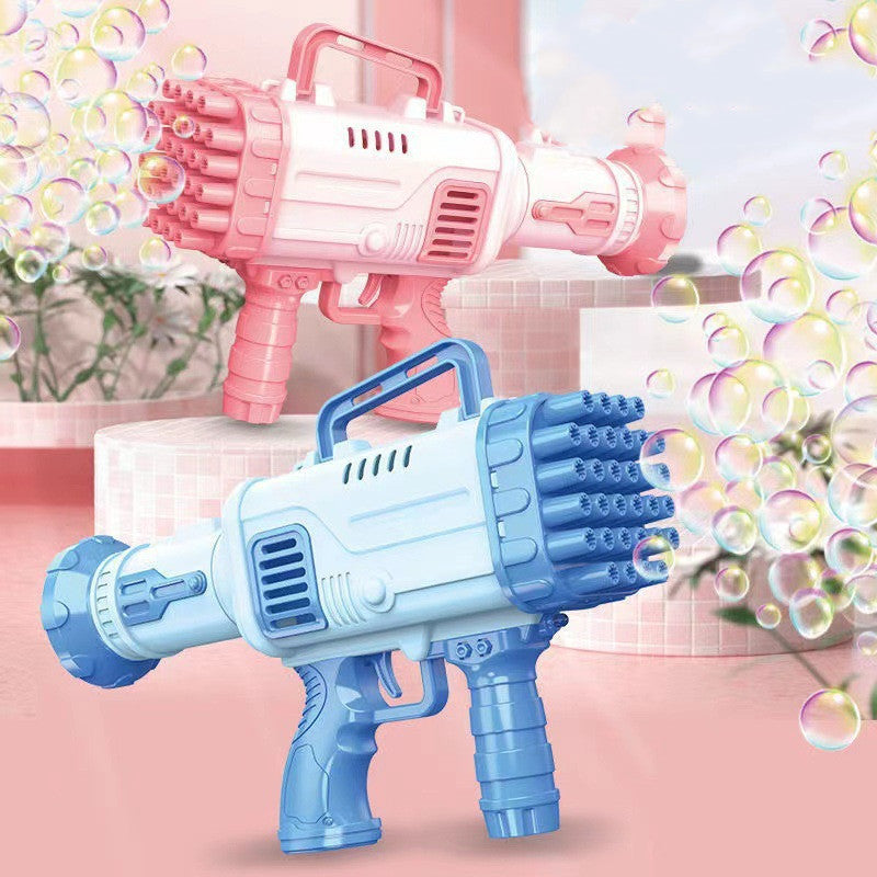 32 Holes Bazooka Bubble Machine Electric Children's Toy Gatling Bubble Gun Automatic Porous - Nyaabs