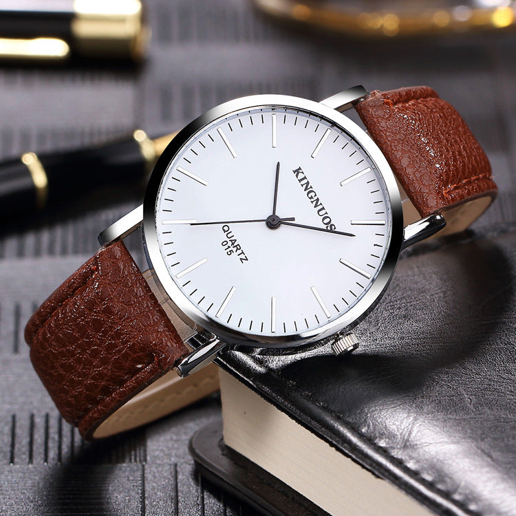 Ultrathin Fashion Casual Men's And Women's Couple Belt Watch - Nyaabs