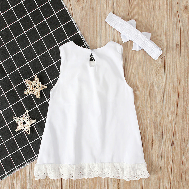 Girls baby sleeveless bow skirt - Nyaabs