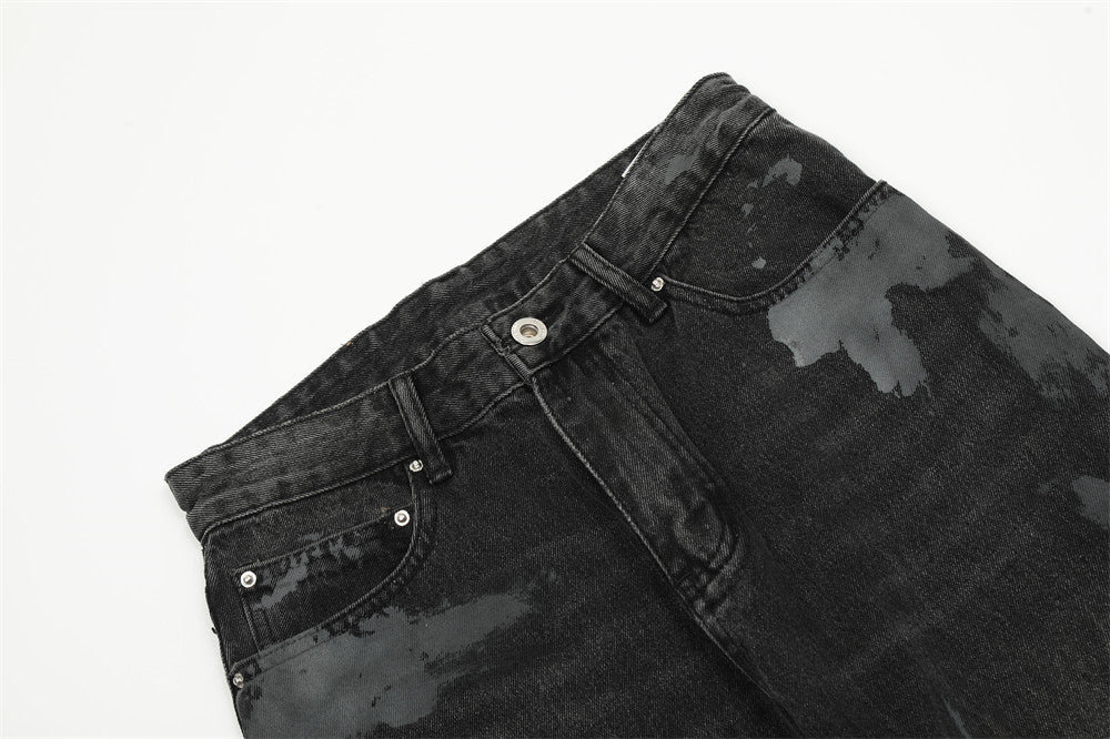 Broken Hole Design Denim Men's Trousers Punk Distressed - Nyaabs