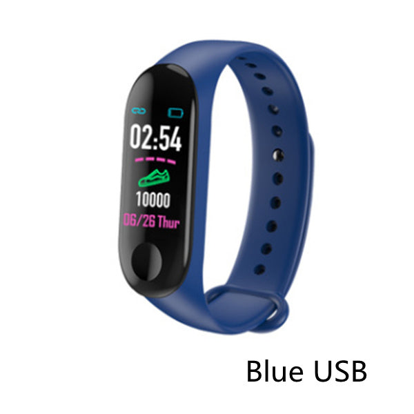 Compatible With , Smart Bracelet Heart Rate And Blood Pressure Exercise Meter Step Information Push Smart Reminder Color Bracelet - Nyaabs