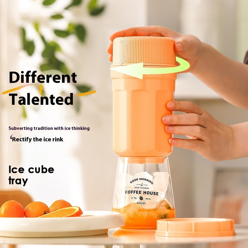 Twisting Ice Cup Rotating Release Ice Cube Trays Rotation With Cover Ice Block Mold For Freezer Home Refrigerator Storage - Nyaabs