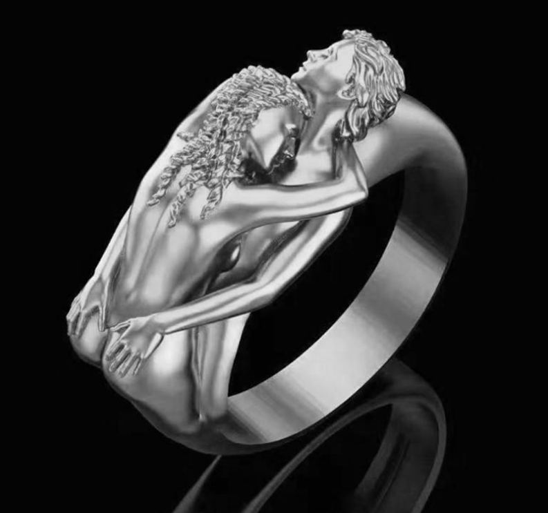 Fashion Men And Women Couple Ring Exaggerated - Nyaabs