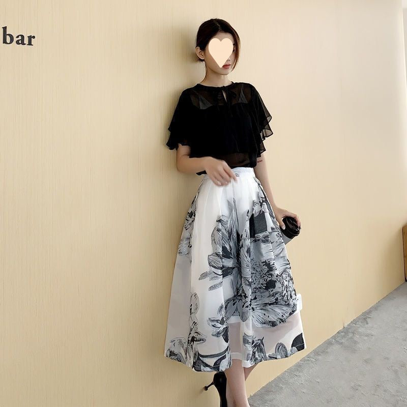 Loose Shirt Top Skirt Suit - Nyaabs