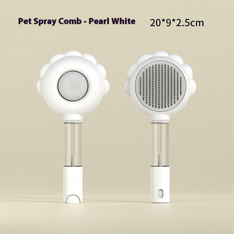 2 In 1 Self Cleaning Dog Brush Comb With Spray Pets Grooming Hair Remover Combs Brush Floating Hair Pet Grooming Brush Pet Products - Nyaabs