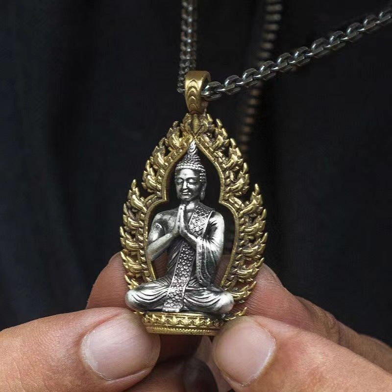 Solid Guanyin Guardian Pendant For Men - Nyaabs