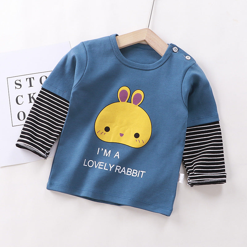 Children's Long-sleeved T-shirt Cotton Single Top - Nyaabs