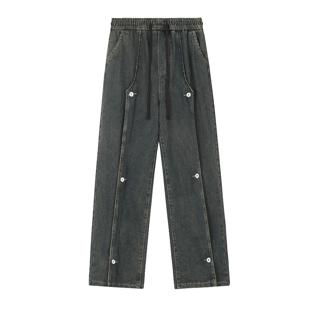 Distressed Washed Jeans Men's Design Sense - Nyaabs