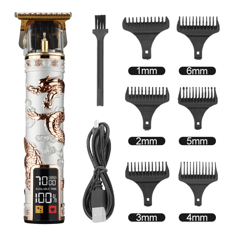 Hair Clipper Electric Electrical Hair Cutter Retro Oil Head Engraving - Nyaabs