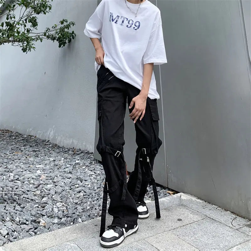 Europe And America High Street Hiphop Trousers - Nyaabs