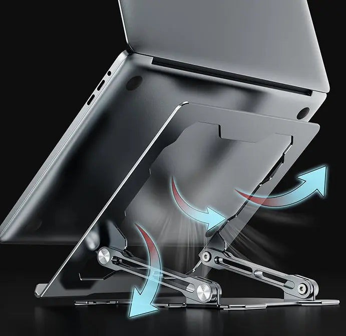 Adjustable Laptop Stand Portable Computer Stand Aluminum Alloy Laptop Riser Compatible Laptop Stand Holder - Nyaabs