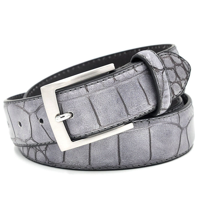 Men's Casual Pattern Pu Pin Buckle Belt - Nyaabs