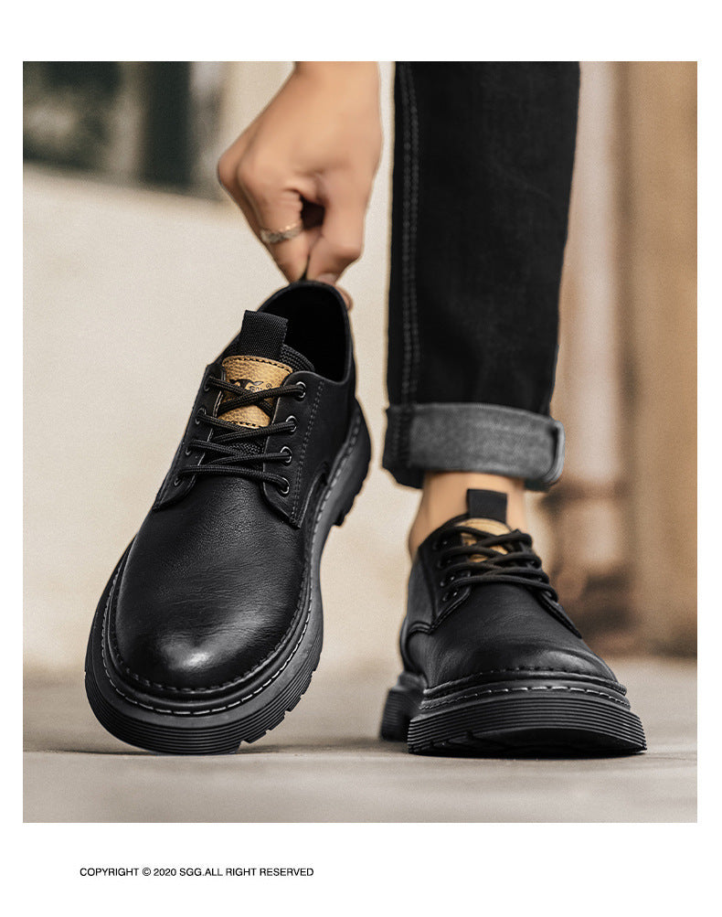 Men's Summer Breathable Casual Leather Shoes Martin Boots nyaabs.com