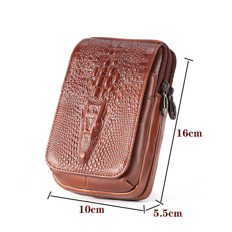 Leather Men's Mobile Phone Pockets Vertical Multi-function - Nyaabs