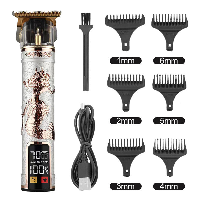 Hair Clipper Electric Electrical Hair Cutter Retro Oil Head Engraving - Nyaabs