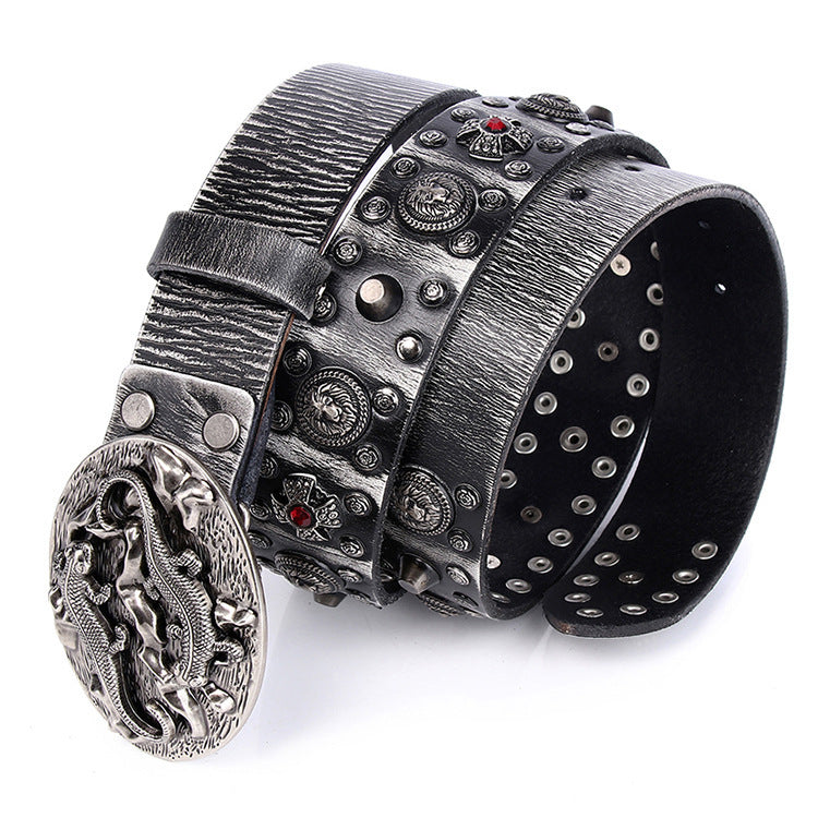 Punk Rivet Man Belt Show Trim Lady - Nyaabs