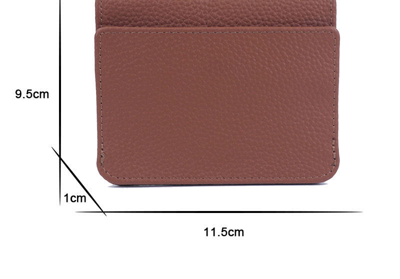 First Layer Cowhide Simple Change Card Holder - Nyaabs