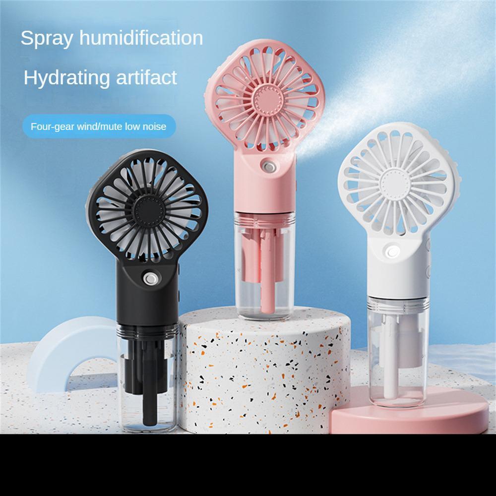 Strong Power Spray Humidification Small Mist Fan Humidification Usb Charging Portable Fan Icy And Refreshing Fan Water Supplement - Nyaabs