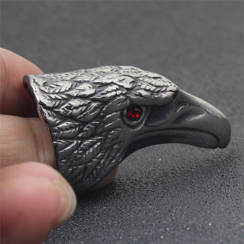 Metal Punk Eagle Animal Ring Men - Nyaabs