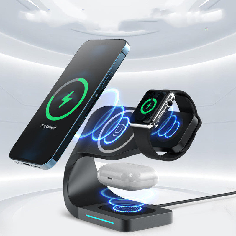 Multi-function Charging Stand Magnetic Wireless Charging 15W Fast Charging - Nyaabs