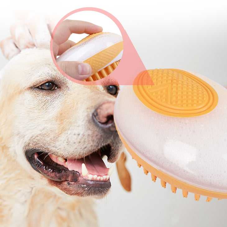 Dog Cat Bath Brush 2-in-1 Pet SPA Massage Comb Soft Silicone Pets Shower Hair Grooming Cmob Dog Cleaning Tool Pet Products nyaabs.com