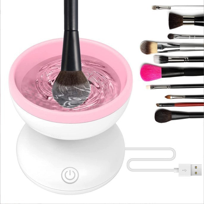 Electric Makeup Brush Cleaner Machine Portable Automatic USB Cosmetic Brush Cleaner Tools For All Size Beauty Makeup Brushes Set - Nyaabs