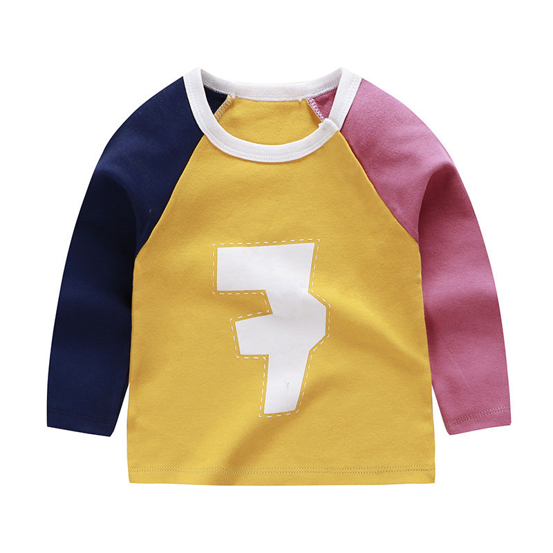 Children's Long-sleeved T-shirt Cotton Single Top - Nyaabs