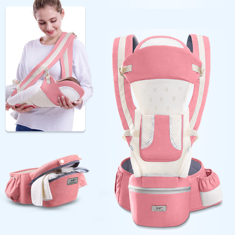 Ergonomic Baby Carrier Infant Baby Hipseat Carrier 3 In 1 Front Facing Ergonomic Kangaroo Baby Wrap Sling - Nyaabs