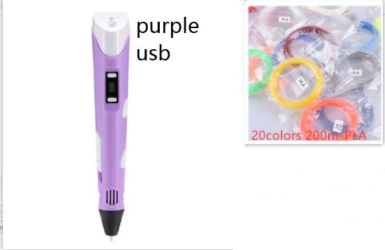 3D print pen 3D pen two generation graffiti 3D stereoscopic paintbrush children puzzle painting toys nyaabs.com