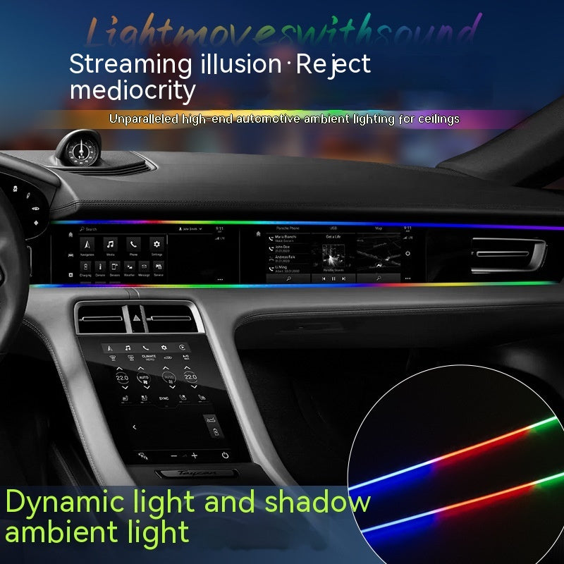 Car Atmosphere LED Light Bar Hidden Modification - Nyaabs