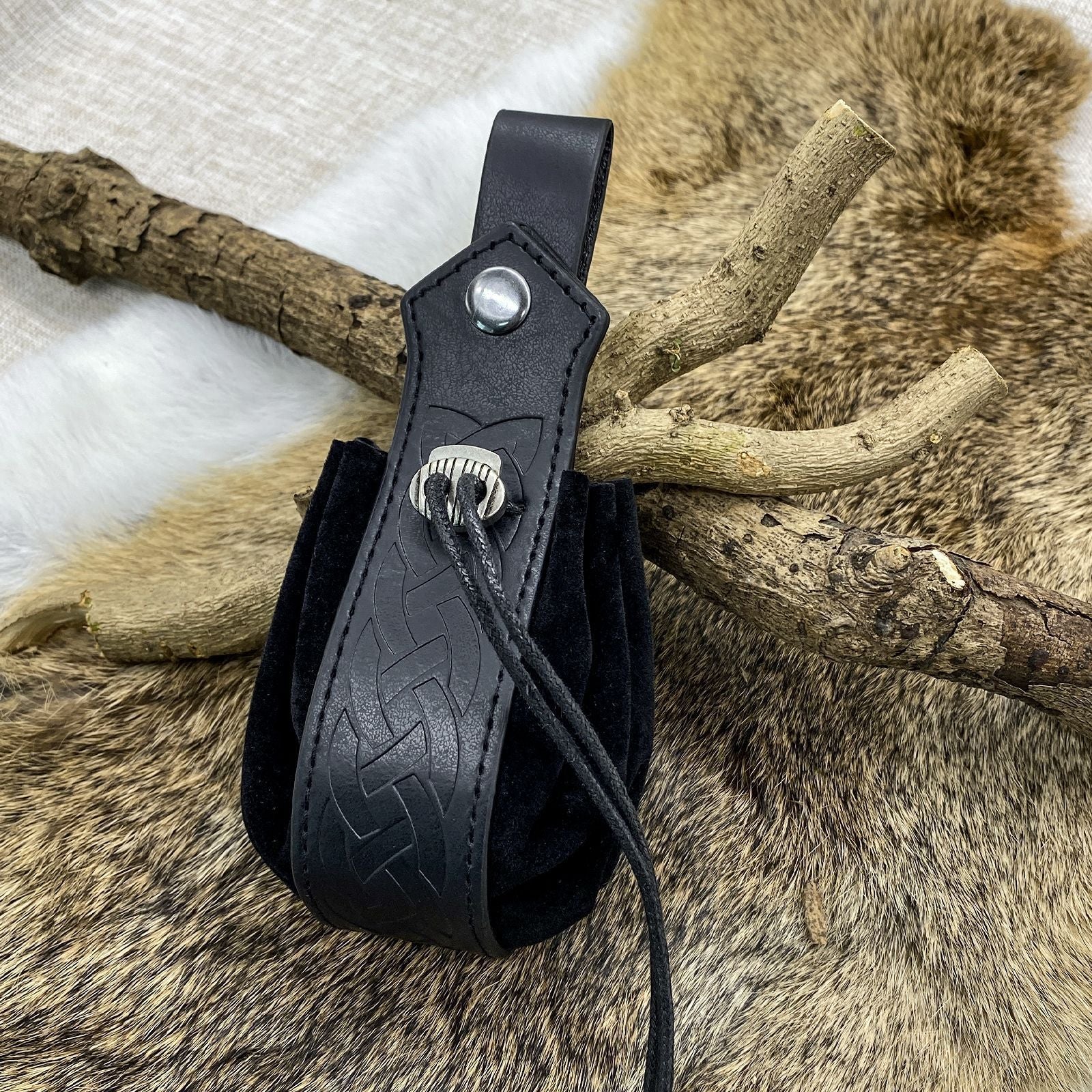 Viking Style Medieval Bag Sling Coin Purse - Nyaabs