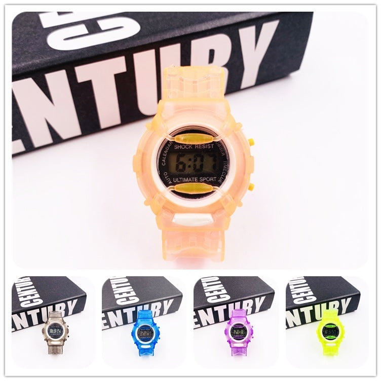 Children's jelly cartoon electronic watch multicolor - Nyaabs