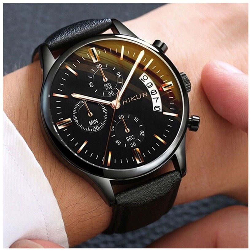 Men Watches Alloy Quartz Wristwatch Male Casual Wrist Wat - Nyaabs