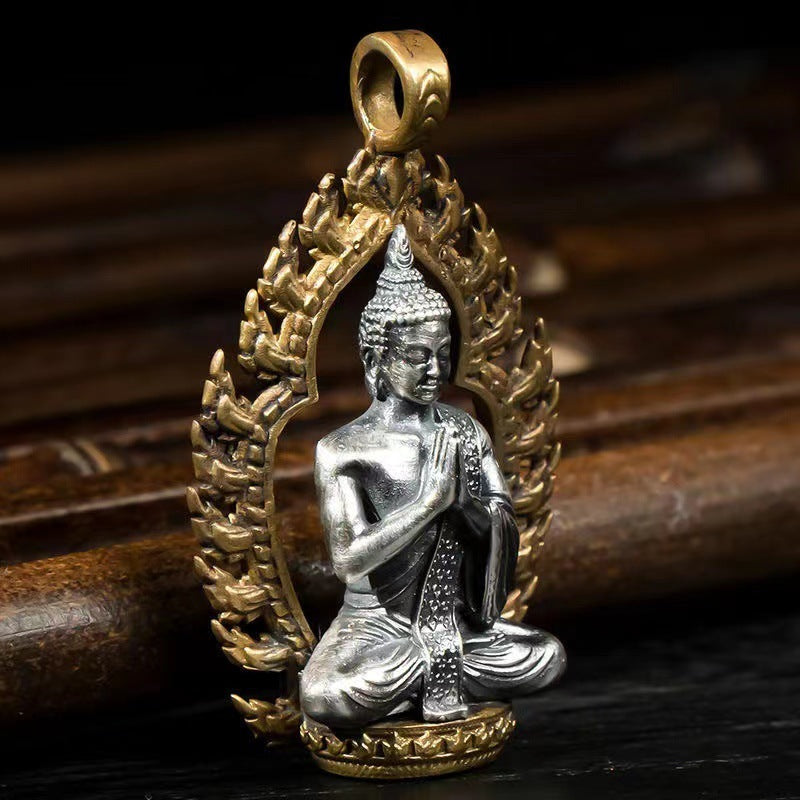 Solid Guanyin Guardian Pendant For Men - Nyaabs